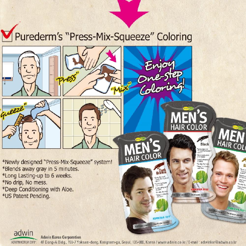 PRESS'nMIX Men's Hair Color - NATURAL BROWN
