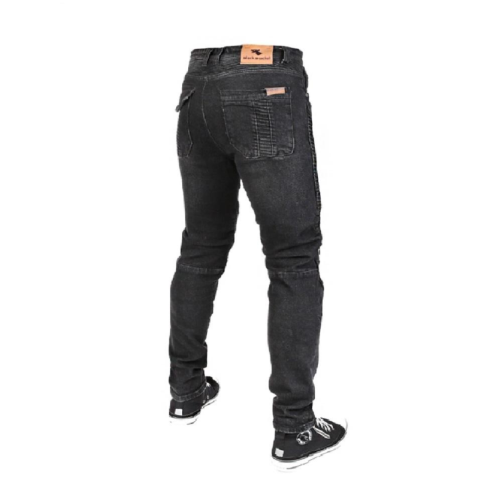 BBJ JEDI R Rider Black Jean Unique Design Skinny Denim Hip / Knee Pad Fashion