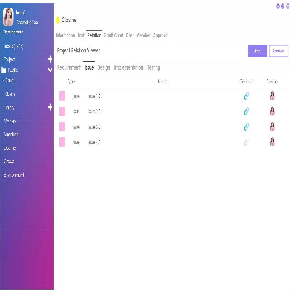 Clovine (Portfolio Management Program)