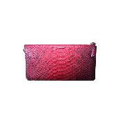 Real snake leather and snake embo leather clutch bag (6 card slot, coin slot, paper money slot)