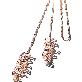 full image Silver embroidery crafted Scarf Necklaces : K17