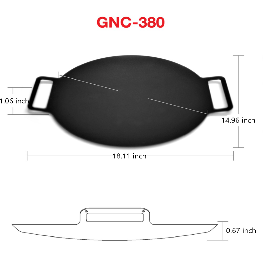 Grill pan GNC 380 for camping, out door activity, cooking, BBQ, meat  and grill dish including pork