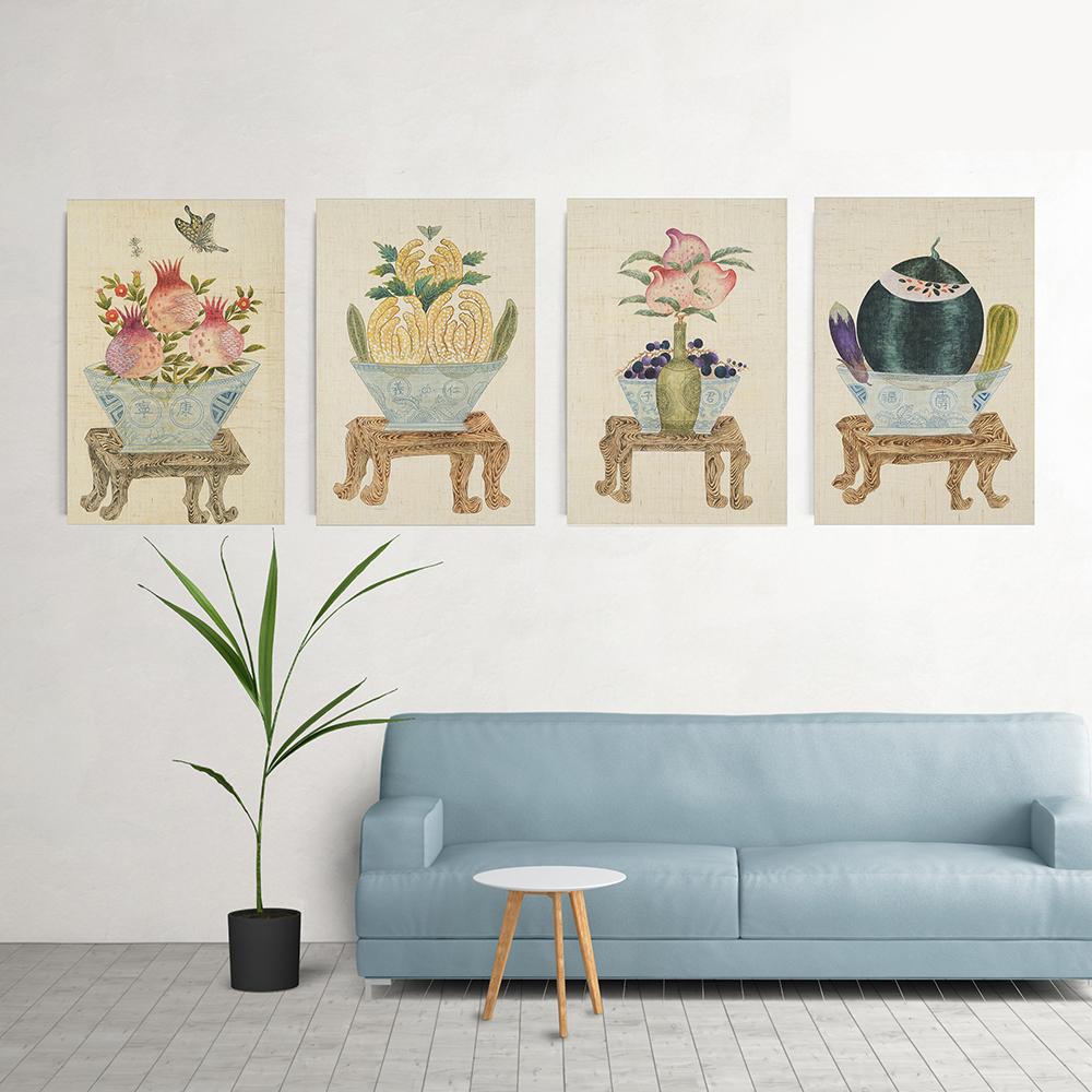 Korean Folk Art Frameless Art Print, minhwa drawing Korean art poster for home deco_'Gimyeongsogwado