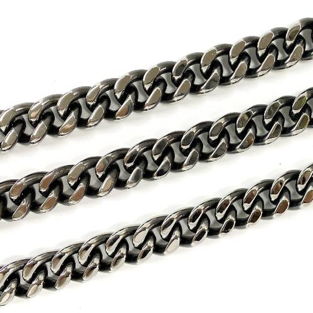 2 Tone Stainless Steel Curb Chain 1140SF Men's Jewelry Necklaces & Pendants
