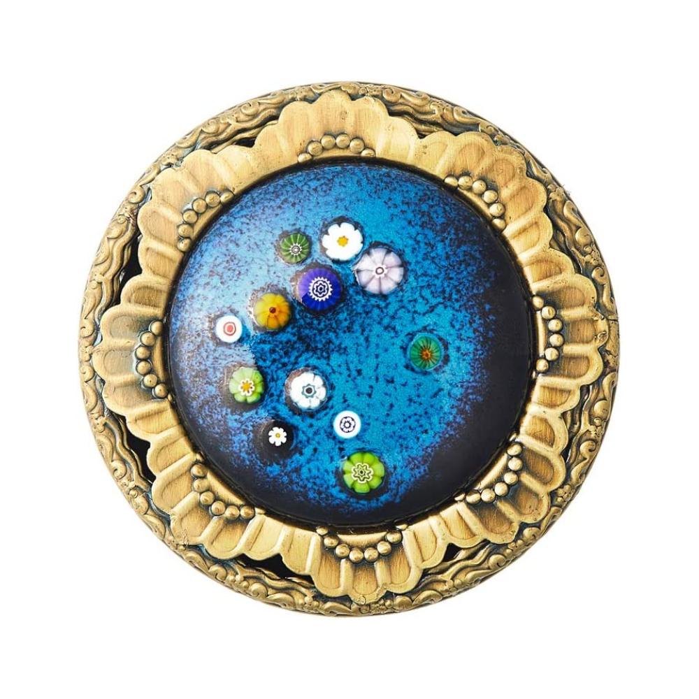 gjart Enameling Circled Jewelry Box, Light Pretty Glossy Gorgeous Flower Patterns Storage
