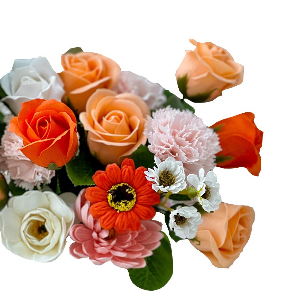  Soap Flower Carnations Center Piece  L (Peach Pink)