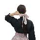 full image LEESLE Korean Traditional Hanbok HairBand Daenggi Scarf Hair Ribbon Accessroy(47.24in x 2.36in) (BLA