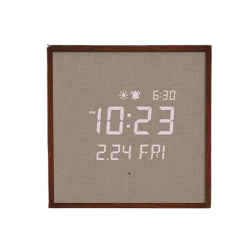 Wooden Frame Backlight Nightlight LED Wall Clock