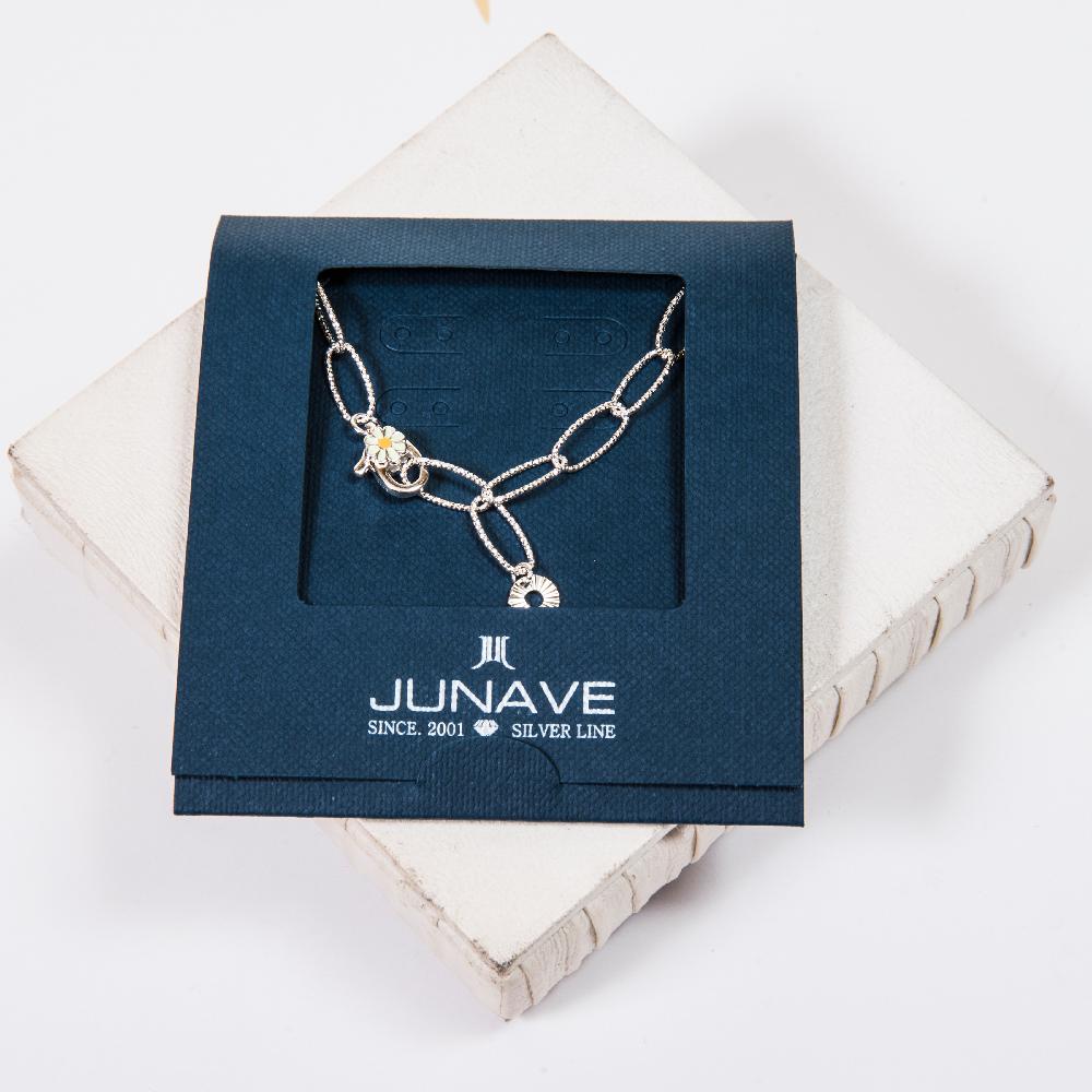 flower decoration streamlined link bracelet