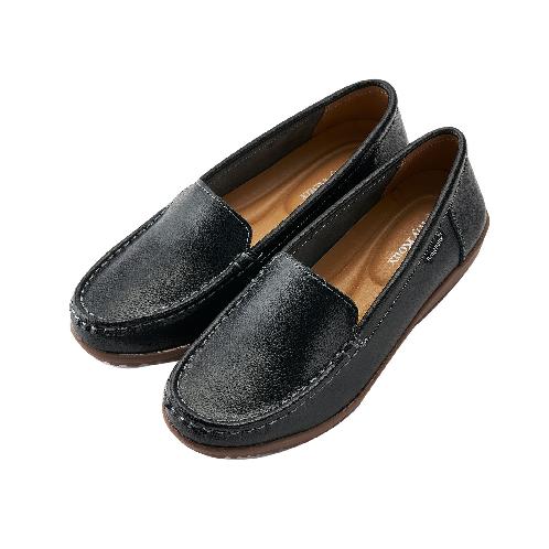 Cushioned Basic Daily Women Comfort Loafers / Black, 240