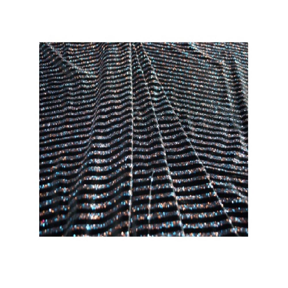 SJ Poly Span Velvet with Multi Glitter stripe