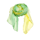 full image Ombre   lightgreen   silk   scarf