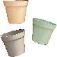 full image Freefactory Flower Plant Pot with Drainage Holes and Saucer Tray(Extra Large/Ivory)