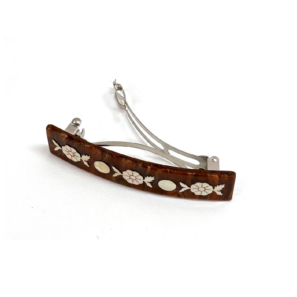 flower nacre hair pin