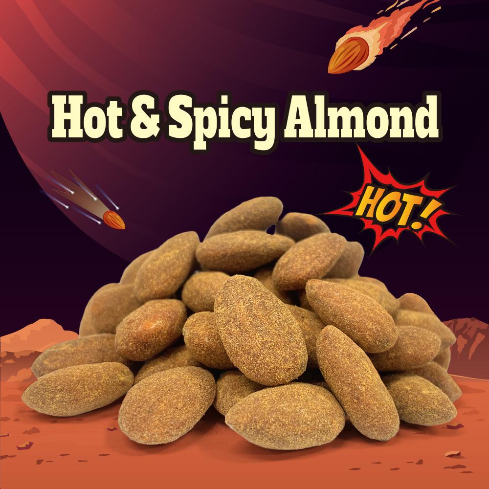Murgerbon Hot and Spicy Almonds ,Korean Snacks, Healthy Snacks, Office, School, Work, 200g